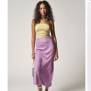 UO Winona Satin Maxi Skirt